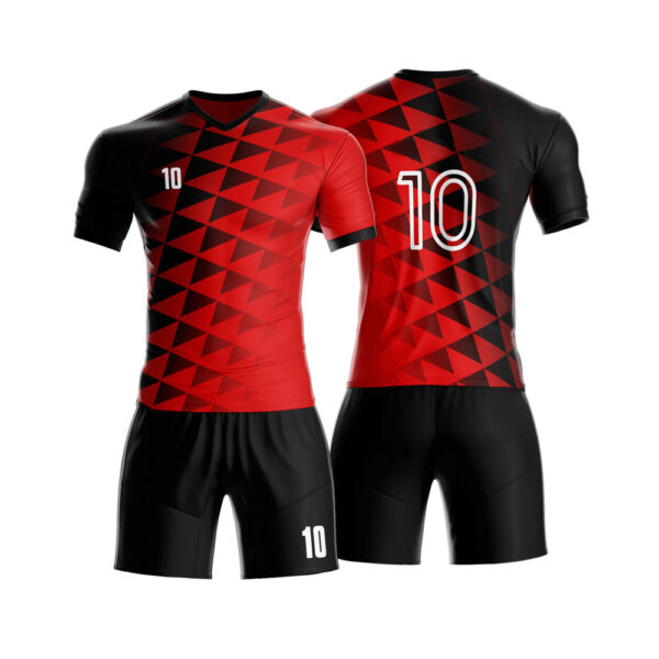 STELLA FIT SOCCER UNIFORM-RED BLACK