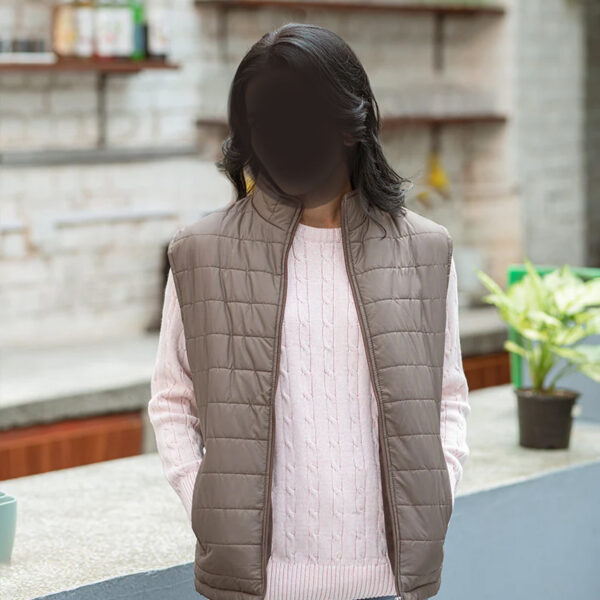STELLA WOMEN SLEEVELESS BRONZE PUFFER JACKET