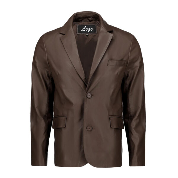 Invisible Stitching Casual Leather Blazer for Men